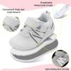 imageBARERUN Baby Sneakers Toddler Shoes Soft AntiSlip Sole Newborn First Walkers Infant Toddler Breathable Athletic Running ShoesWhite