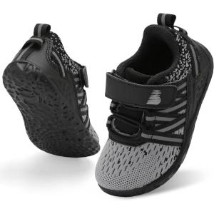 imageBARERUN Baby Sneakers Toddler Shoes Soft AntiSlip Sole Newborn First Walkers Infant Toddler Breathable Athletic Running ShoesGrey