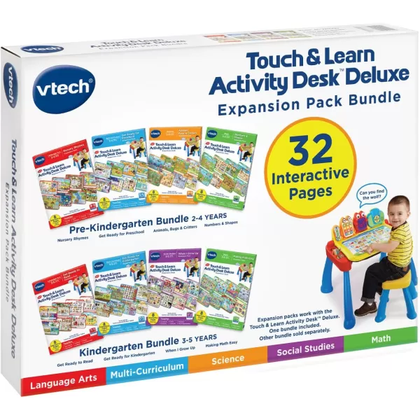 VTech Activity Desk 4-in-1 Pre-Kindergarten Expansion Pack Bundle for Age 2-4
