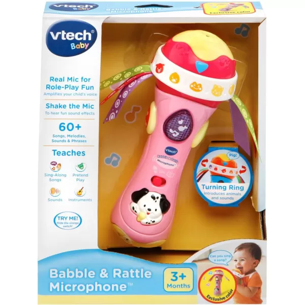 VTech Baby Babble and Rattle Microphone Amazon Exclusive, Pink