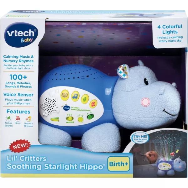VTech Baby Lil' Critters Soothing Starlight Hippo, Pink  Small