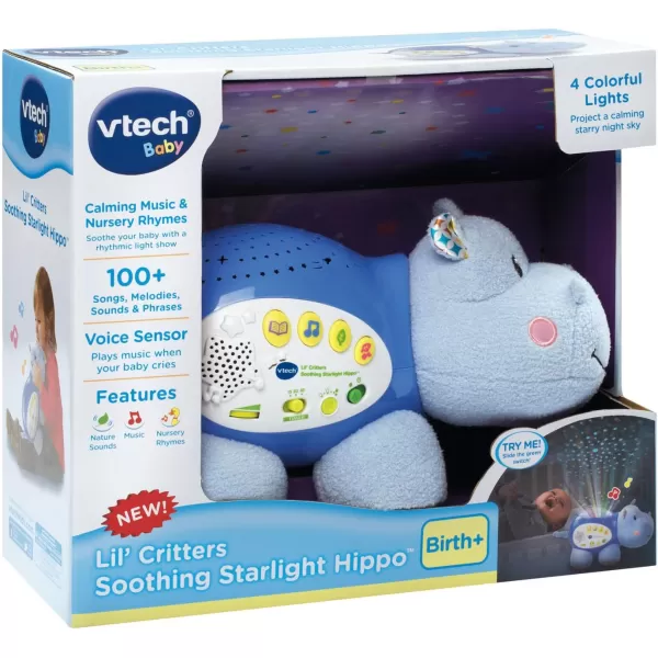 VTech Baby Lil' Critters Soothing Starlight Hippo, Pink  Small