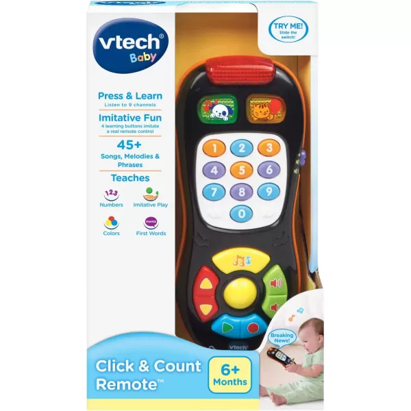 VTech Click and Count Remote, Black 6.7 x 1.38 x 2.96 inches