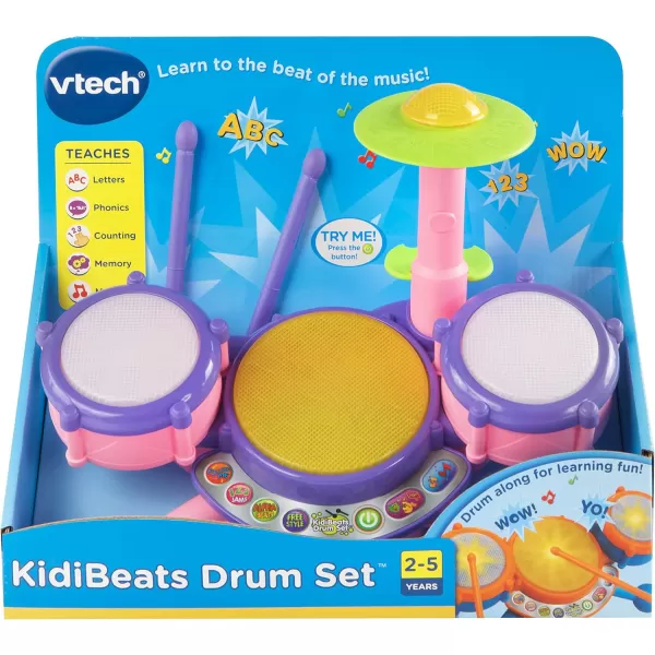 VTech KidiBeats Kids Drum Set, Orange