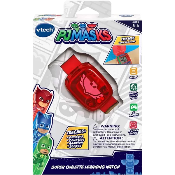 VTech PJ Masks Super Owlette Learning Watch, Red, 36 months to 72 months