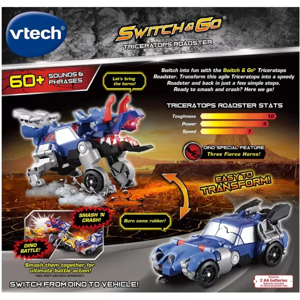 VTech Switch and Go Race Car, Triceratops