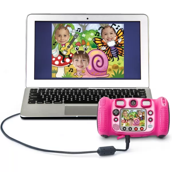 VTech Kidizoom Duo 5.0 Deluxe Digital Selfie Camera with MP3 Player and Headphones, Pink