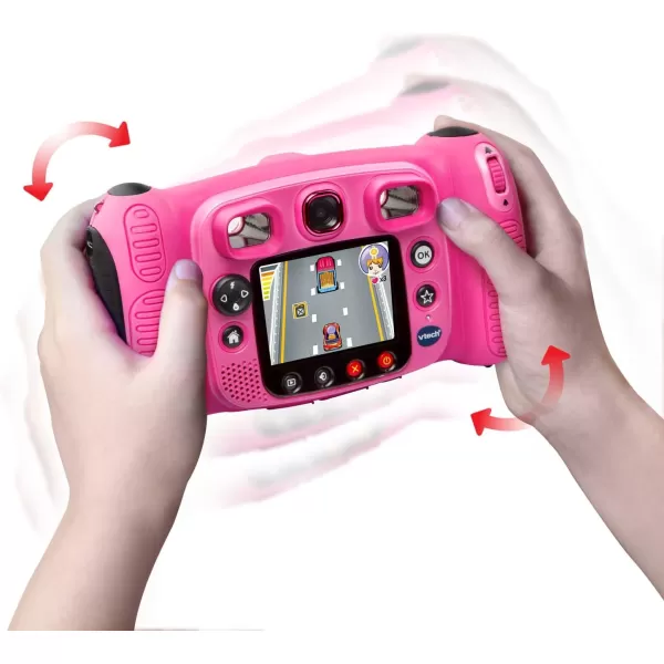 VTech Kidizoom Duo 5.0 Deluxe Digital Selfie Camera with MP3 Player and Headphones, Pink