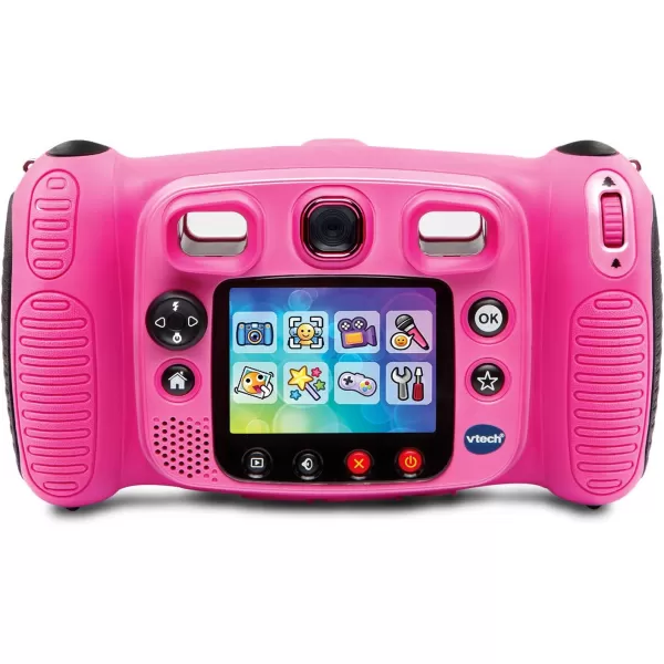 VTech Kidizoom Duo 5.0 Deluxe Digital Selfie Camera with MP3 Player and Headphones, Pink