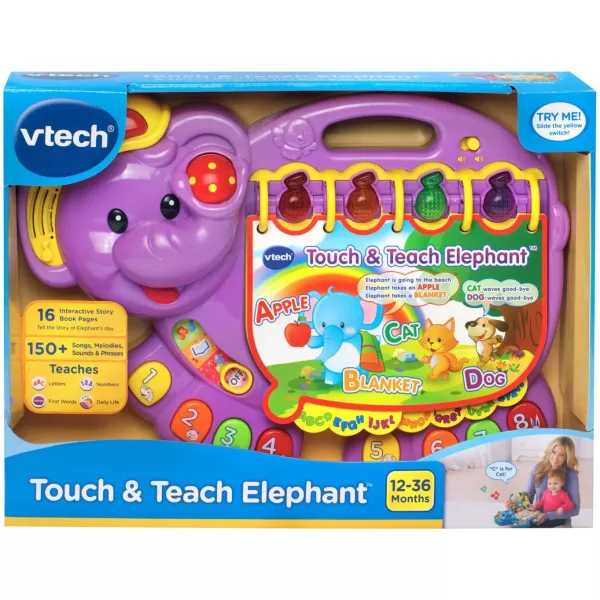 VTech Touch and Teach Elephant, Purple 