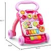 imageVTech SittoStand Learning Walker Frustration Free Packaging  OrangePink