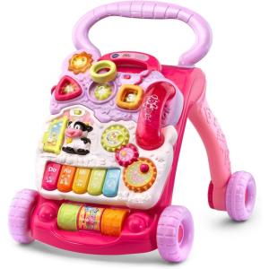 imageVTech SittoStand Learning Walker Frustration Free Packaging  OrangePink