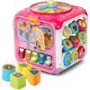imageVTech Sort and Discover Activity Cube Frustration Free Packaging PinkPink