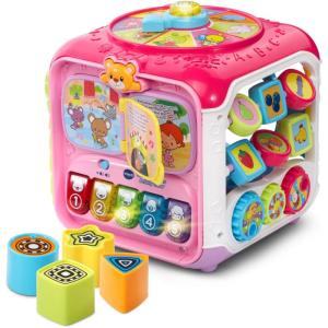 imageVTech Sort and Discover Activity Cube Frustration Free Packaging PinkPink