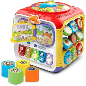 imageVTech Sort and Discover Activity Cube Frustration Free Packaging PinkRed