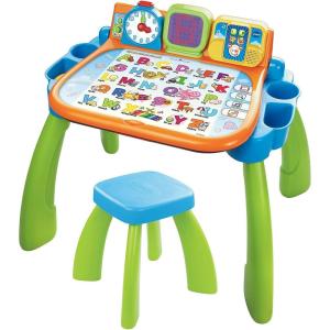 imageVTech Touch ampamp Learn Activity Desk Frustration Free Packaging PurpleGreen