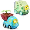 imageVTech Go Go Smart Wheels Earth Buddies Vehicle 2Pack with Fire Truck and HelicopterGardening Truck  Recycling Truck