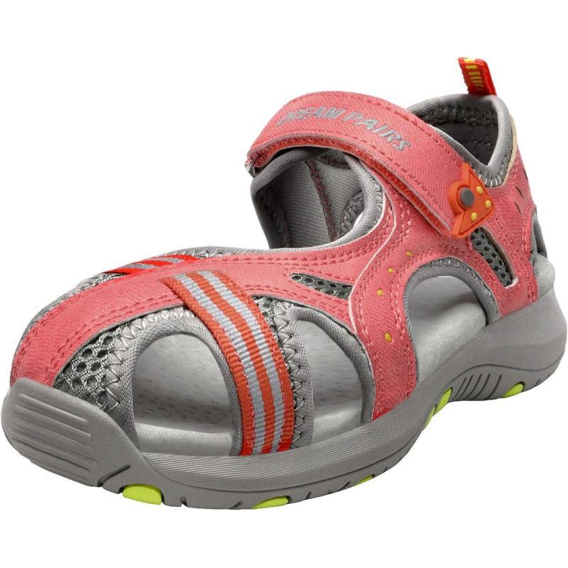 imageDREAM PAIRS Boys Girls Closed Toe Athletic Sports Summer Sandals Water ShoesWatermelonRedGreyNeonGreen