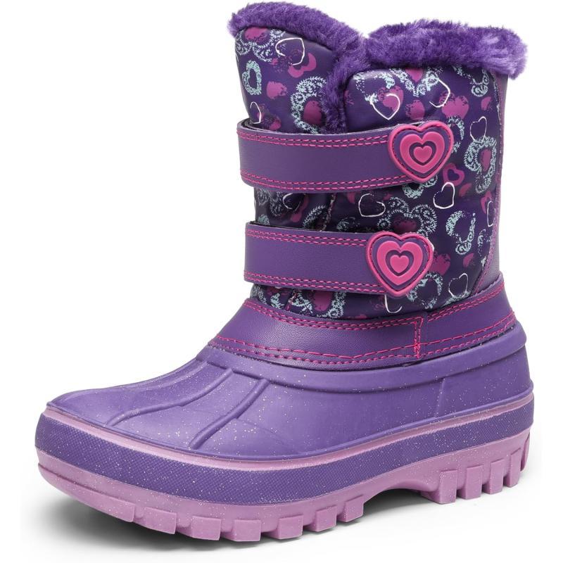 imageDREAM PAIRS Boys amp Girls ToddlerLittle KidBig Kid Ducko Ankle Winter Snow BootsPurpled