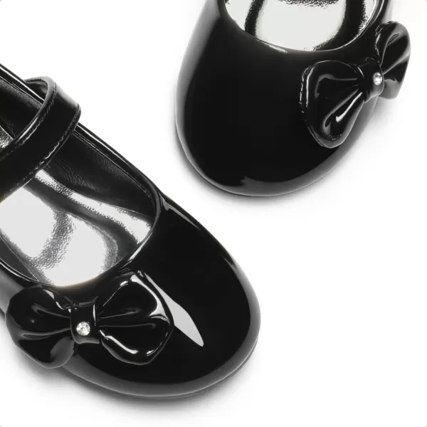 imageDREAM PAIRS Adorable Mary Jane Side Bow Ballerina Flat ToddlerLittle GirlBlackPat