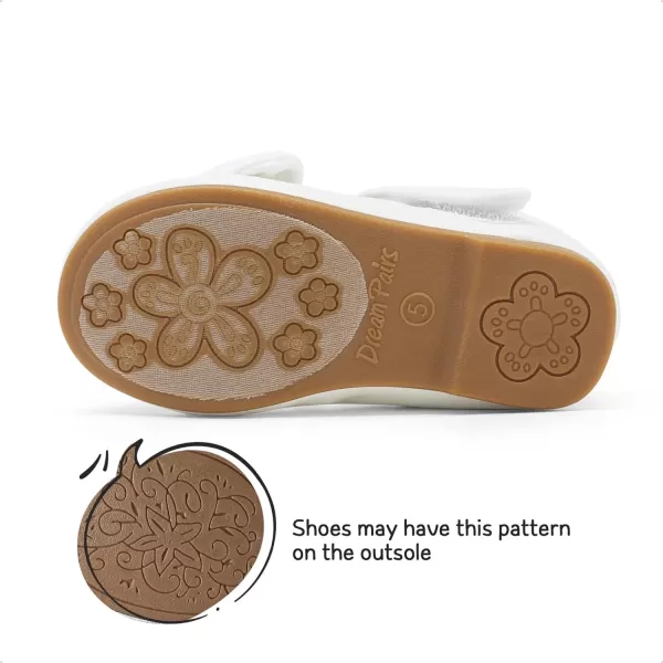 imageDREAM PAIRS Adorable Mary Jane Side Bow Ballerina Flat ToddlerLittle GirlWhite