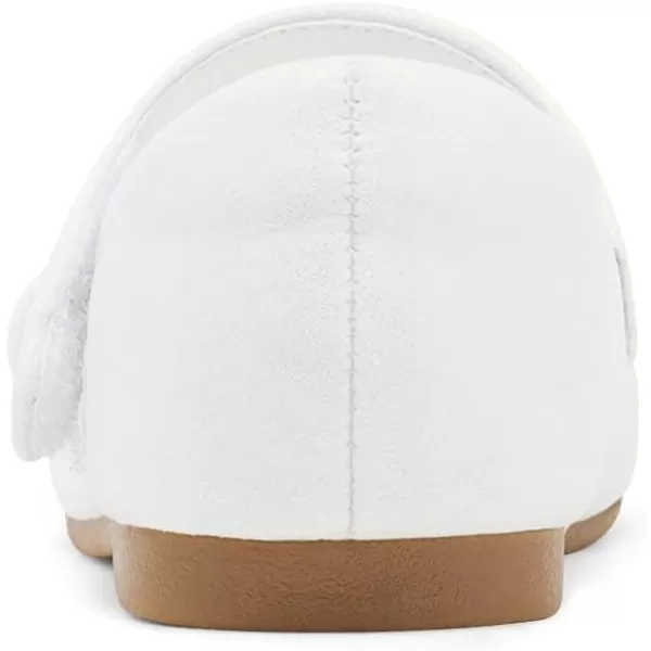 imageDREAM PAIRS Adorable Mary Jane Side Bow Ballerina Flat ToddlerLittle GirlWhite