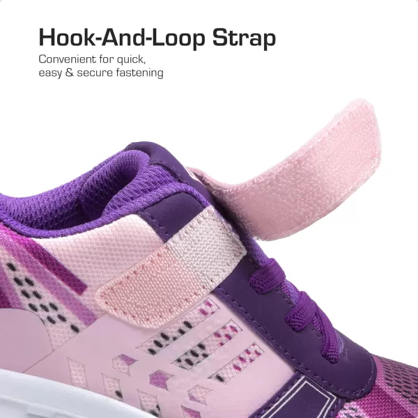 imageDREAM PAIRS Boys Girls Athletic Sneakers Breathable Running ShoesPinkPurple
