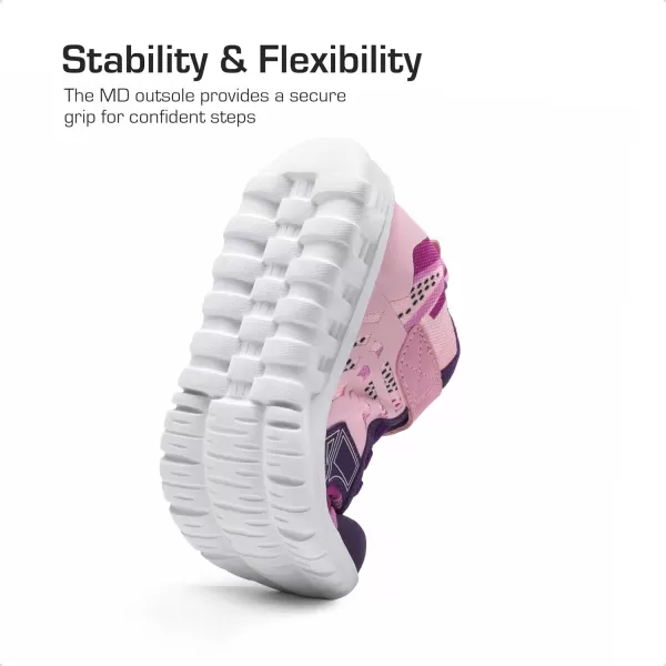imageDREAM PAIRS Boys Girls Athletic Sneakers Breathable Running ShoesPinkPurple