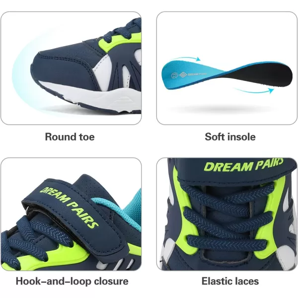 imageDREAM PAIRS Boys Girls Athletic Sports Sneakers Tennis Running ShoesRoyalBlueNeon