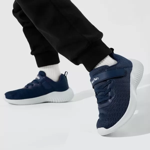 imageDREAM PAIRS Boys Girls Breathable Tennis Running Shoes Athletic Sport SneakersDarkBlue