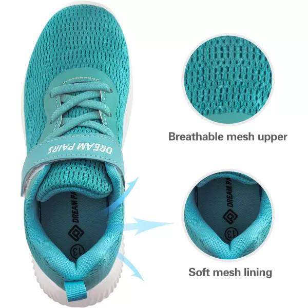 imageDREAM PAIRS Boys Girls Breathable Tennis Running Shoes Athletic Sport SneakersLightBlue