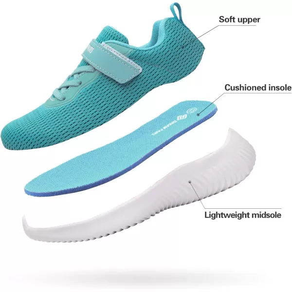 imageDREAM PAIRS Boys Girls Breathable Tennis Running Shoes Athletic Sport SneakersLightBlue