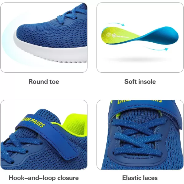 imageDREAM PAIRS Boys Girls Breathable Tennis Running Shoes Athletic Sport SneakersRoyalBlue