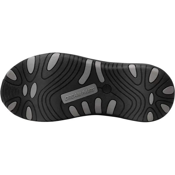 imageDREAM PAIRS Boys Girls Closed Toe Athletic Sports Summer Sandals Water ShoesBlackGrey