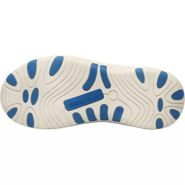 imageDREAM PAIRS Boys Girls Closed Toe Athletic Sports Summer Sandals Water ShoesDarkBlueBlueOrange