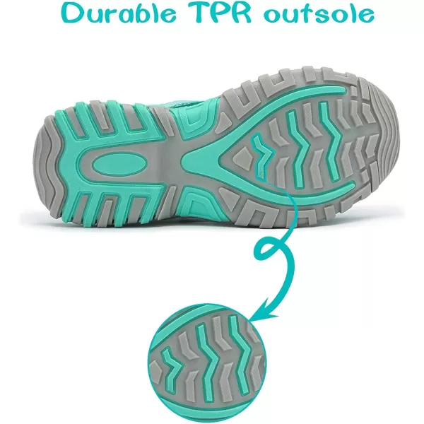 imageDREAM PAIRS Boys Girls ClosedToe Outdoor Summer Sandals ToddlerLittle KidBig KidLight GreenCoral