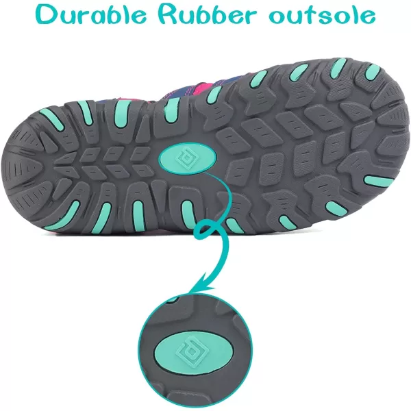 imageDREAM PAIRS Boys Girls ClosedToe Outdoor Summer Sport SandalsToddlerLittle KidBig Kid181105BlueFuchsiaMint