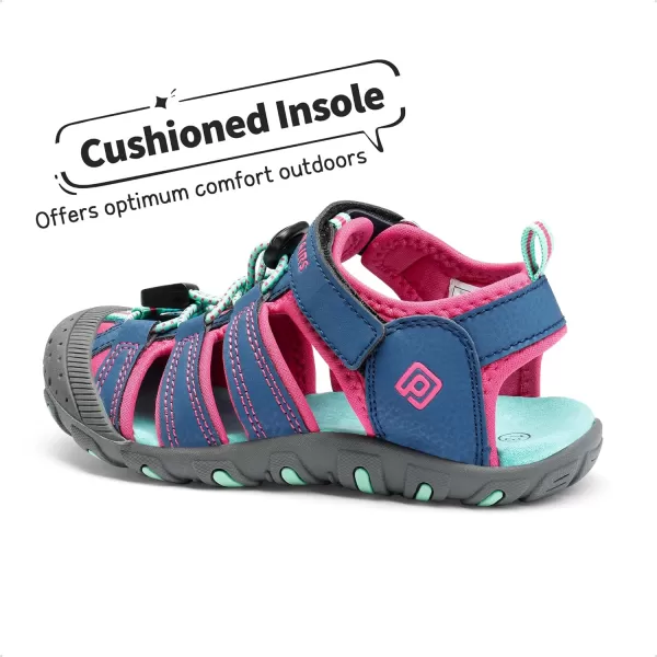 imageDREAM PAIRS Boys Girls ClosedToe Outdoor Summer Sport SandalsToddlerLittle KidBig Kid181105BlueFuchsiaMint