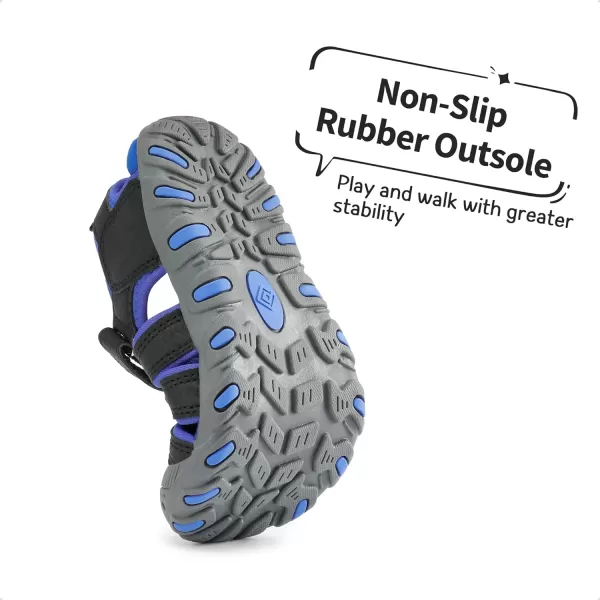 imageDREAM PAIRS Boys Girls ClosedToe Outdoor Summer Sport SandalsToddlerLittle KidBig KidBlackDark Blue