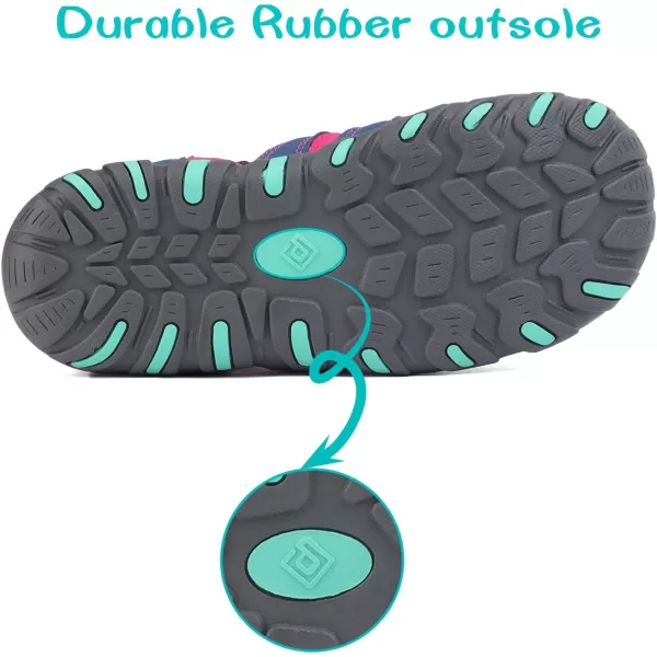 imageDREAM PAIRS Boys Girls ClosedToe Outdoor Summer Sport SandalsToddlerLittle KidBig KidBlueFuchsiaMint