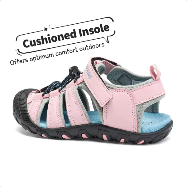 imageDREAM PAIRS Boys Girls ClosedToe Outdoor Summer Sport SandalsToddlerLittle KidBig KidPink