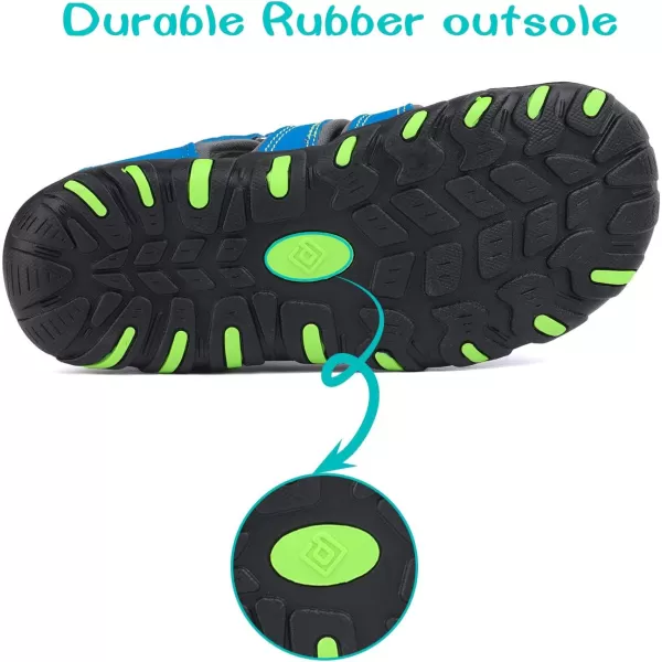 imageDREAM PAIRS Boys Girls ClosedToe Outdoor Summer Sport SandalsToddlerLittle KidBig KidRoyalBlueGreen