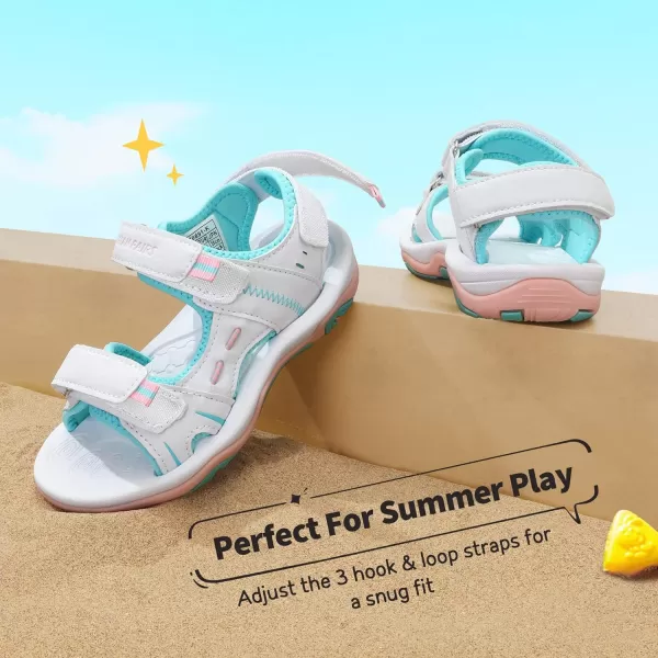 imageDREAM PAIRS Boys Girls Fashion Athletic Summer Sports SandalsToddlerLittle KidBig KidBlue White