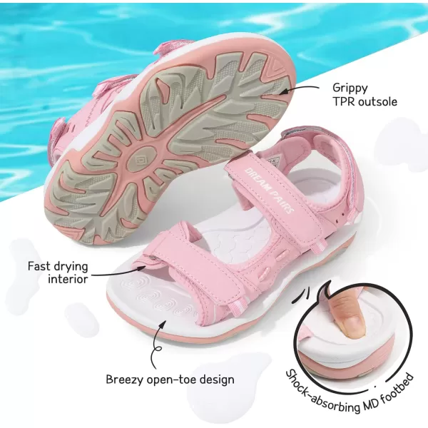 imageDREAM PAIRS Boys Girls Fashion Athletic Summer Sports SandalsToddlerLittle KidBig KidLight Pink