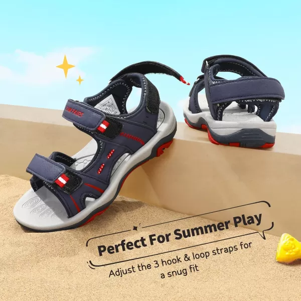 imageDREAM PAIRS Boys Girls Fashion Athletic Summer Sports SandalsToddlerLittle KidBig KidNavy Red