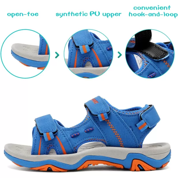 imageDREAM PAIRS Boys Girls Fashion Athletic Summer Sports SandalsToddlerLittle KidBig KidRoyal Orange
