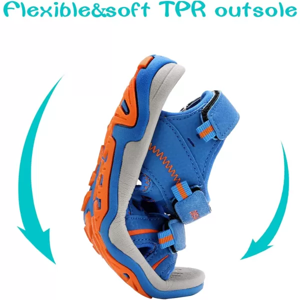 imageDREAM PAIRS Boys Girls Fashion Athletic Summer Sports SandalsToddlerLittle KidBig KidRoyal Orange