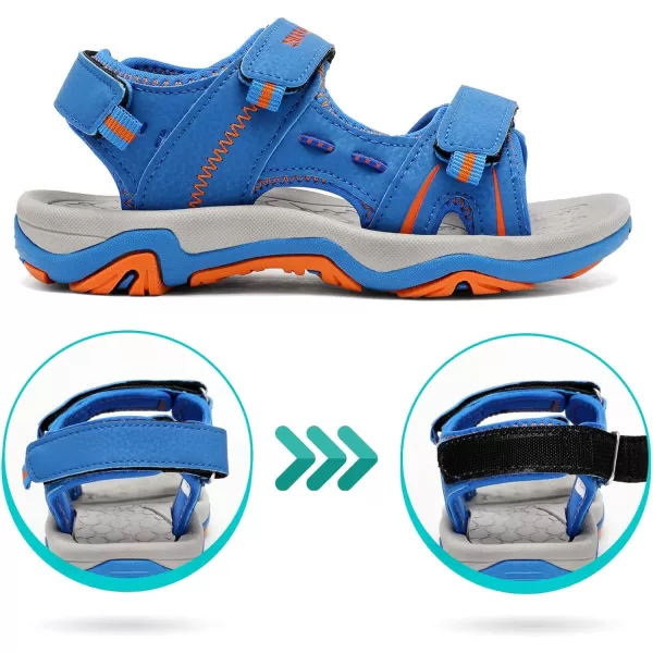 imageDREAM PAIRS Boys Girls Fashion Athletic Summer Sports SandalsToddlerLittle KidBig KidRoyal Orange