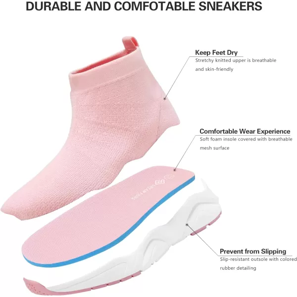 imageDREAM PAIRS Boys Girls Fashion Sneakers High Top Slipon Sock Shoes ToddlerLittle KidBig KidPink