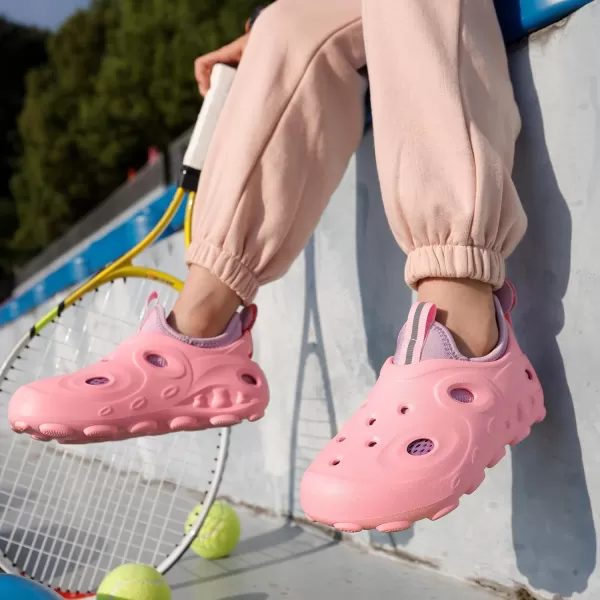 imageDREAM PAIRS Boys Girls Foam Runner Slipon Sneakers 3 in 1 Walking Shoes Outdoor Indoor Clogs Sandals Lightweight Breathable for Little KidBig KidPink